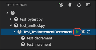 Running tests at specific scopes through Test Explorer