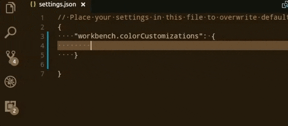 activity bar theming