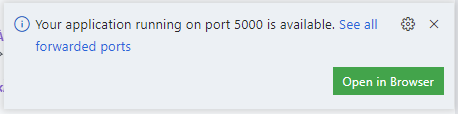 Port forwarding toast