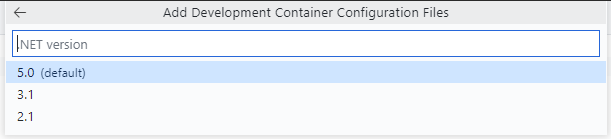 .NET version selection