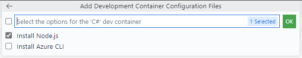 Add Node.js selection