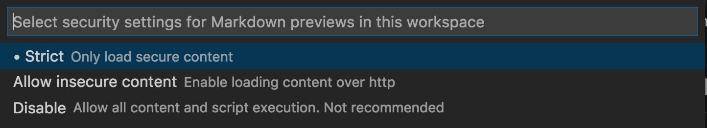 markdown security selector