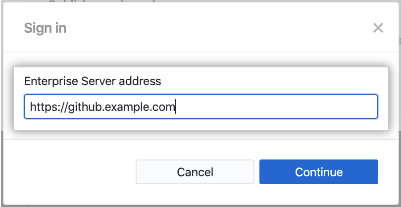 GitHub Enterprise 的登录按钮