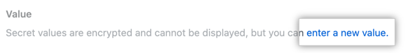 "enter a new value" link