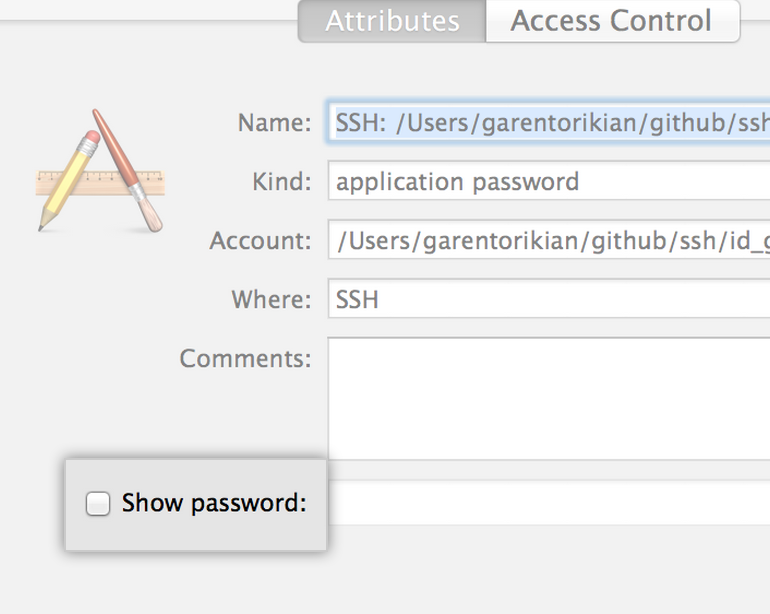 Keychain Access 对话框