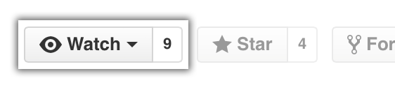 Botón Watch repository (Ver repositorio)