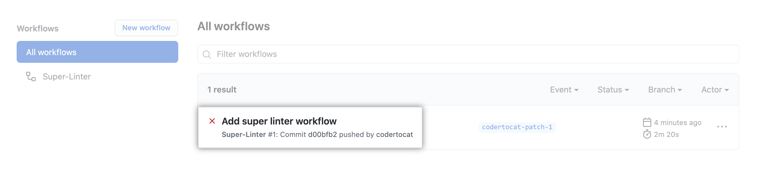 Name der Workflow-Ausführung