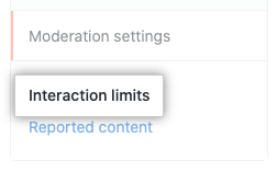 Interaction limits in repository settings