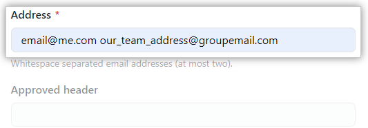 Textfeld für die E-Mail-Adresse