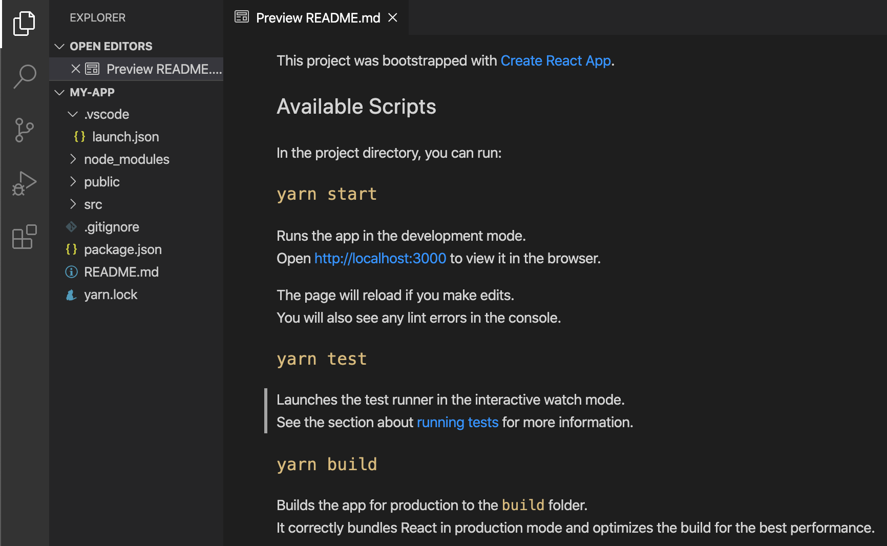 README Markdown Preview