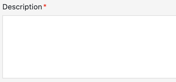 Feld „Description“ (Beschreibung)
