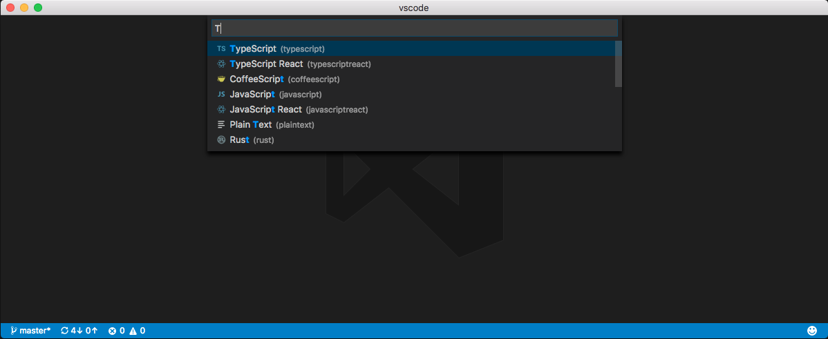 Select language dropdown