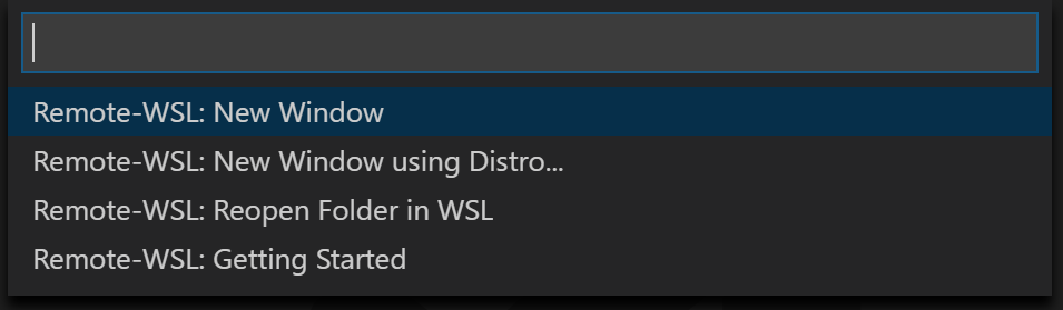 Remote - WSL commands
