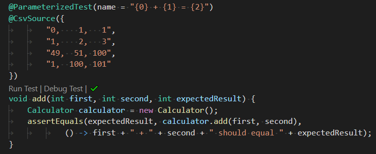 ParameterizedTest annotation