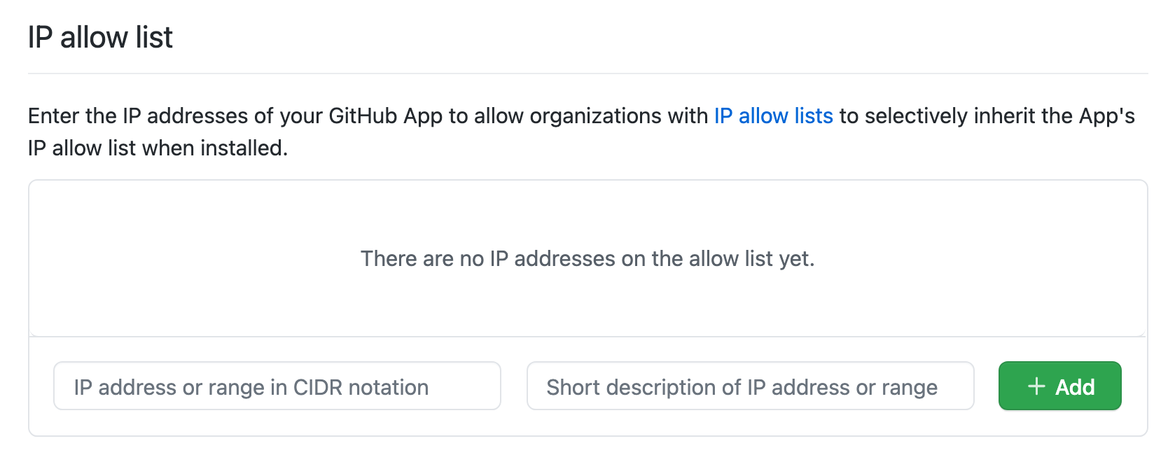 GitHub 应用程序的基本信息部分