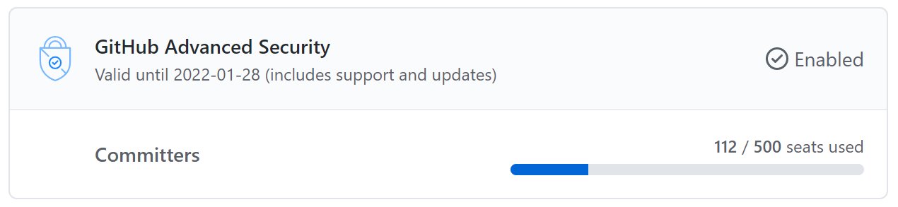 GitHub Advanced Security in enterprise licensing settings