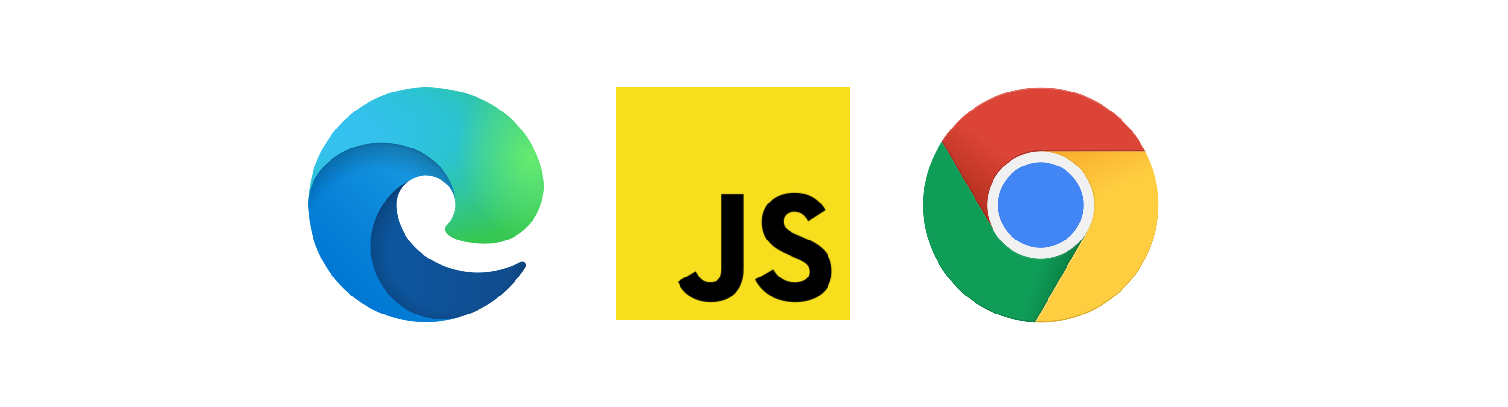 JavaScript, Edge, and Chrome logo