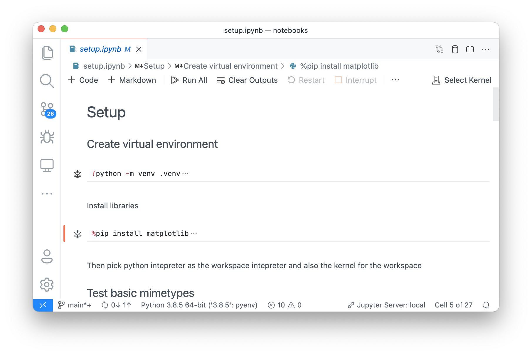 notebook layout improvements