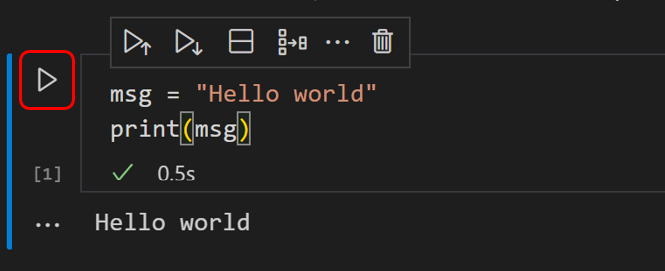 Run Jupyter code cell