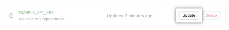 "Update" button