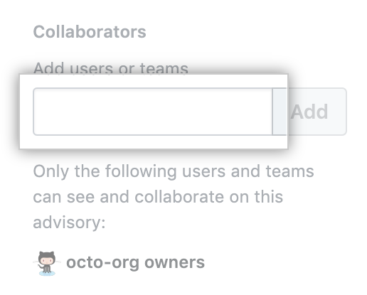 Field to type user or team name