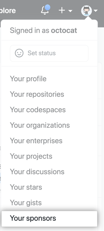 Schaltfläche GitHub Sponsors