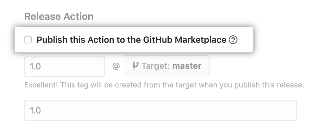 Publish this action button