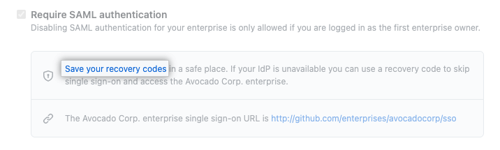 Button to test SAML configuration before enforcing