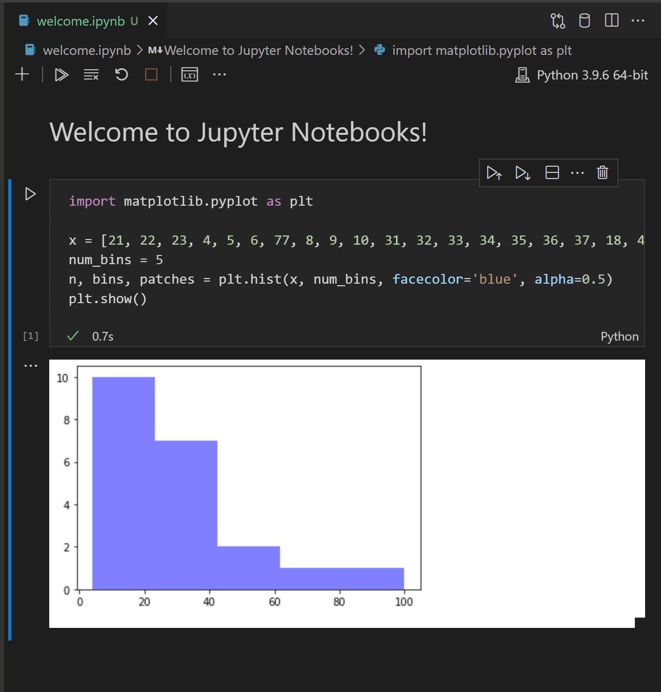 Preview of Jupyter Notebooks in VS Code