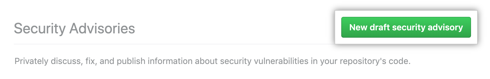 Open draft advisory button