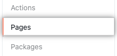 Pages option in the settings menu