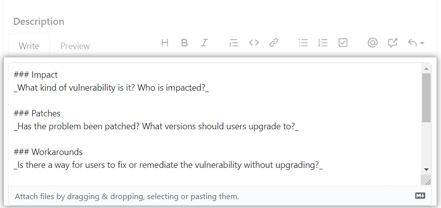 Descripción de vulnerabilidad en la asesoría de seguridad