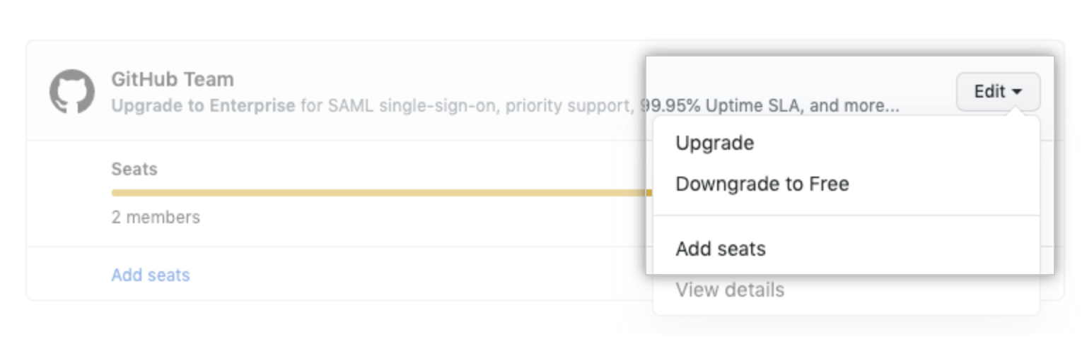 Edit drop-down menu