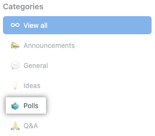 Captura de tela mostrando a categoria "Votação"