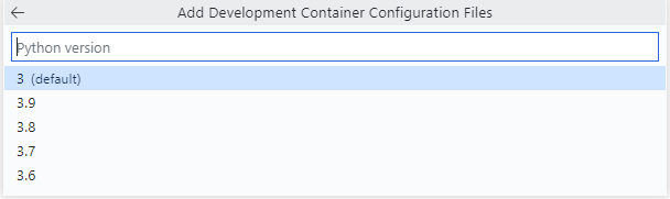 Selección de la versión Python