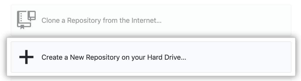 Create a new repository
