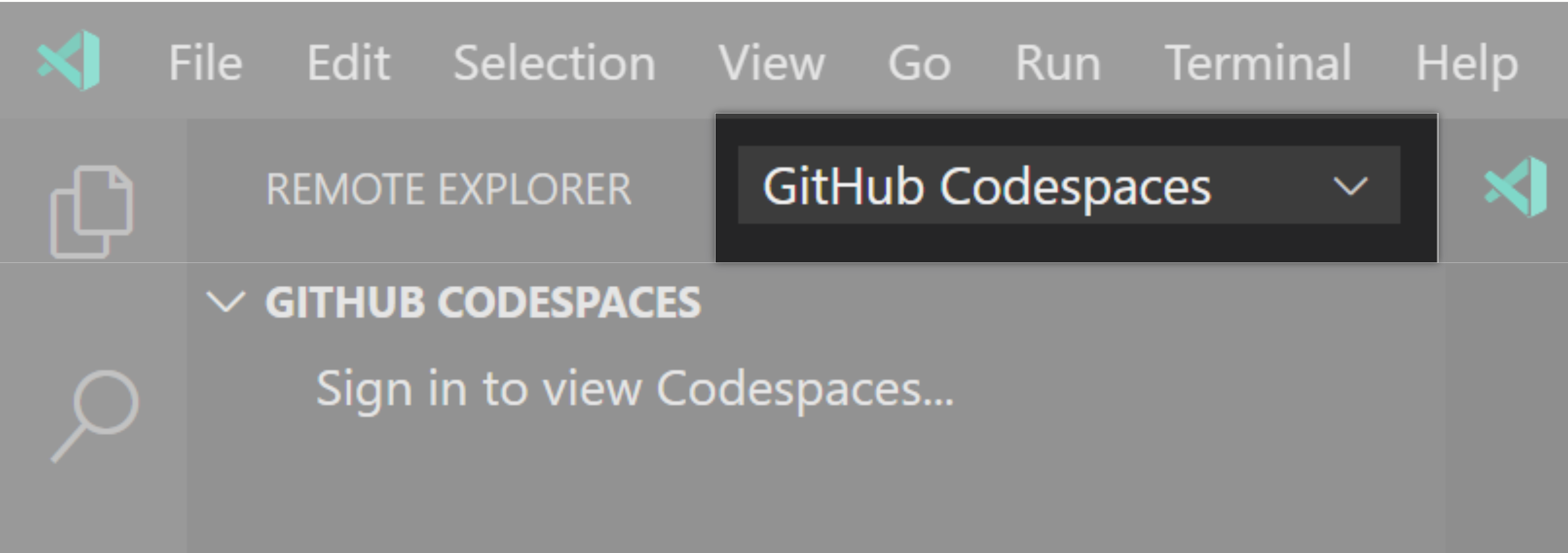Заголовок GitHub Codespaces