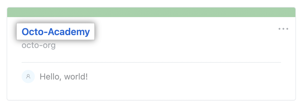 교실 이름이 강조 표시된 GitHub Education의 교실 타일 스크린샷