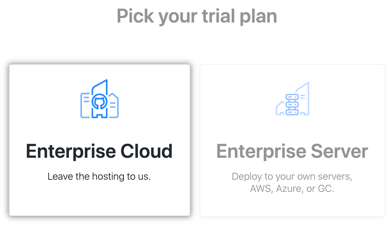 “Enterprise Cloud”(엔터프라이즈 클라우드) 버튼