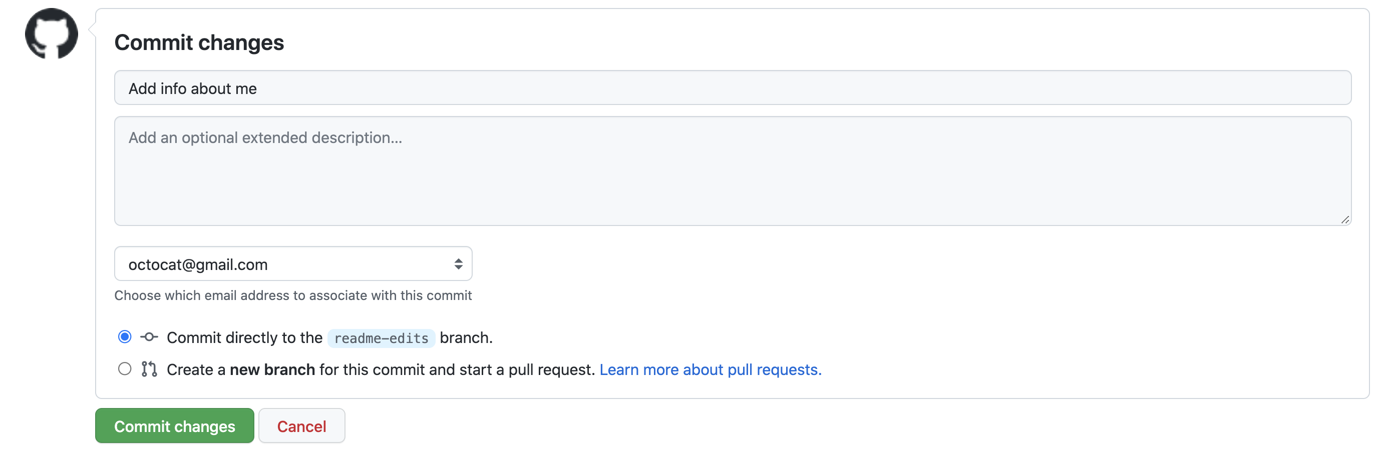 Exemple de commit