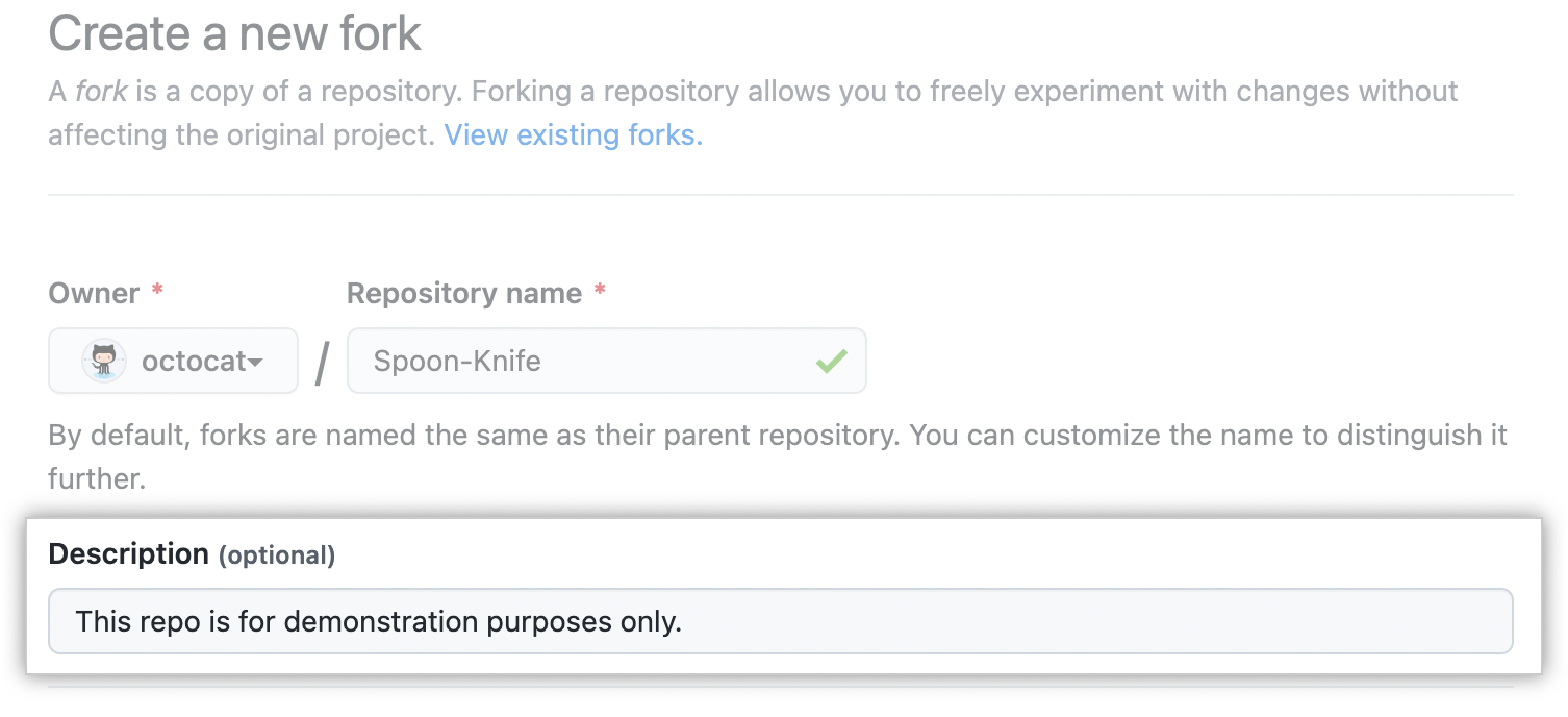 Créer une page de duplication avec le champ de description mis en évidence