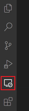 The Remote Explorer icon in Visual Studio Code