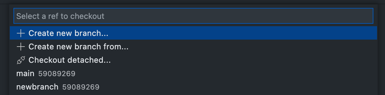 Elección en el menú de la rama