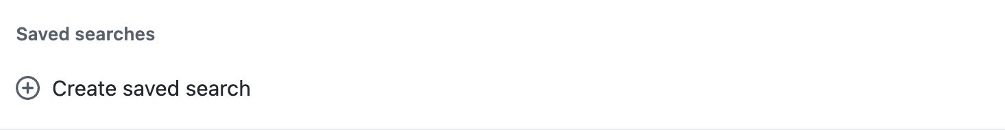 "Create saved search" button in search bar