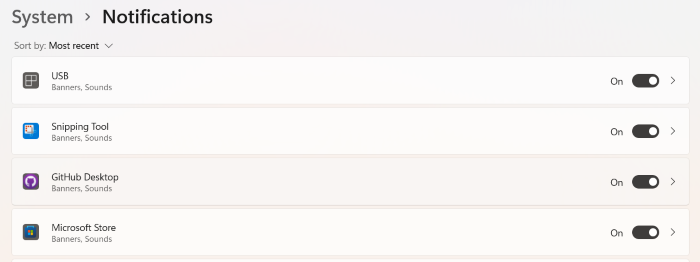 Enable Windows Notifications