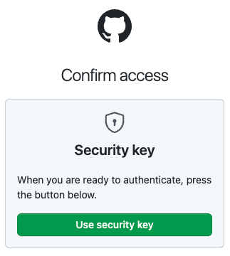Captura de pantalla de la opción de clave de seguridad para el modo sudo
