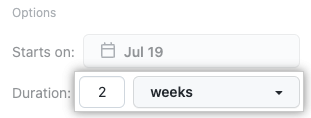 Screenshot showing the iteration duration