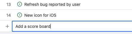 issue URL を貼り付けてプロジェクトに追加することを示すスクリーンショット